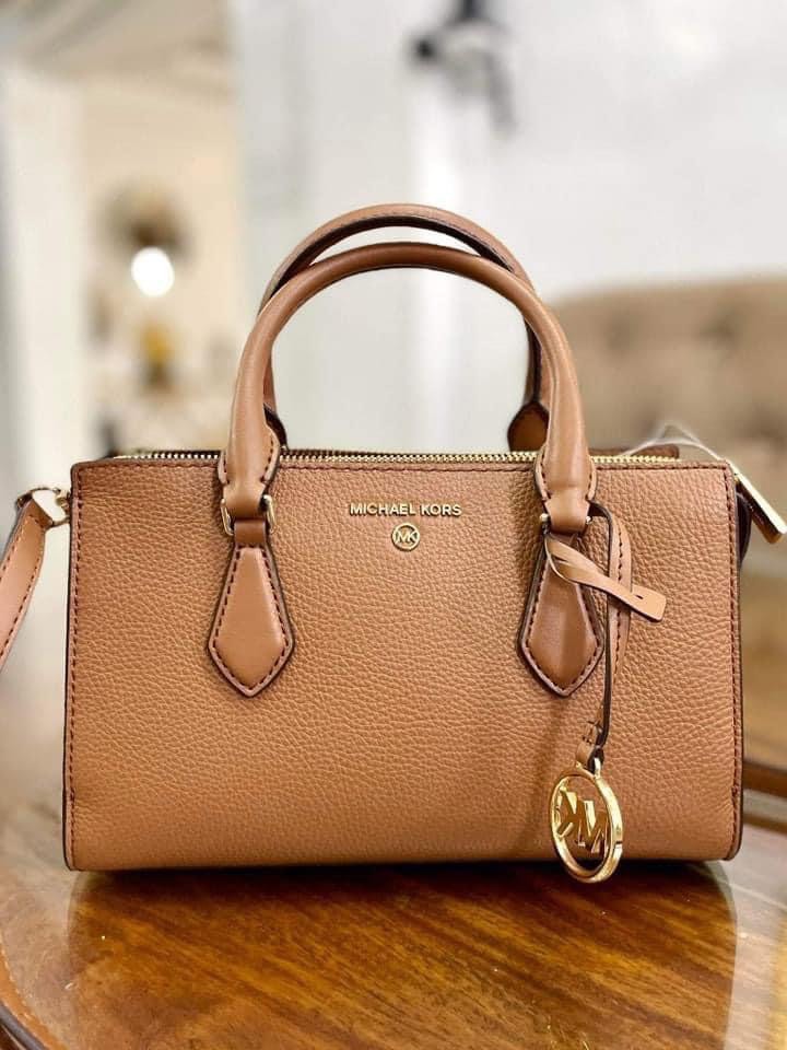 Bolso Cruzado Michael Kors Valerie Small - Marrón, Cuero Granulado