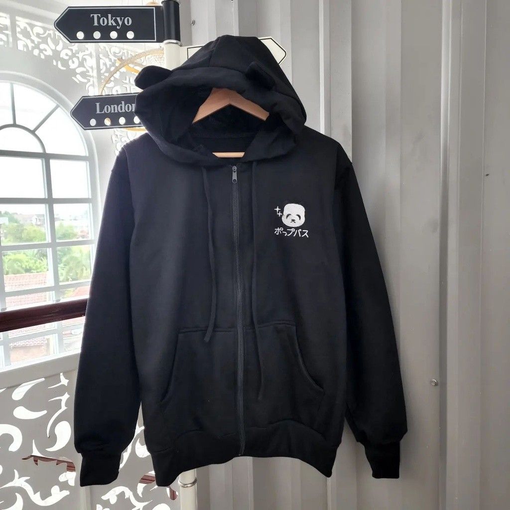 Panda deals zipper hoodie