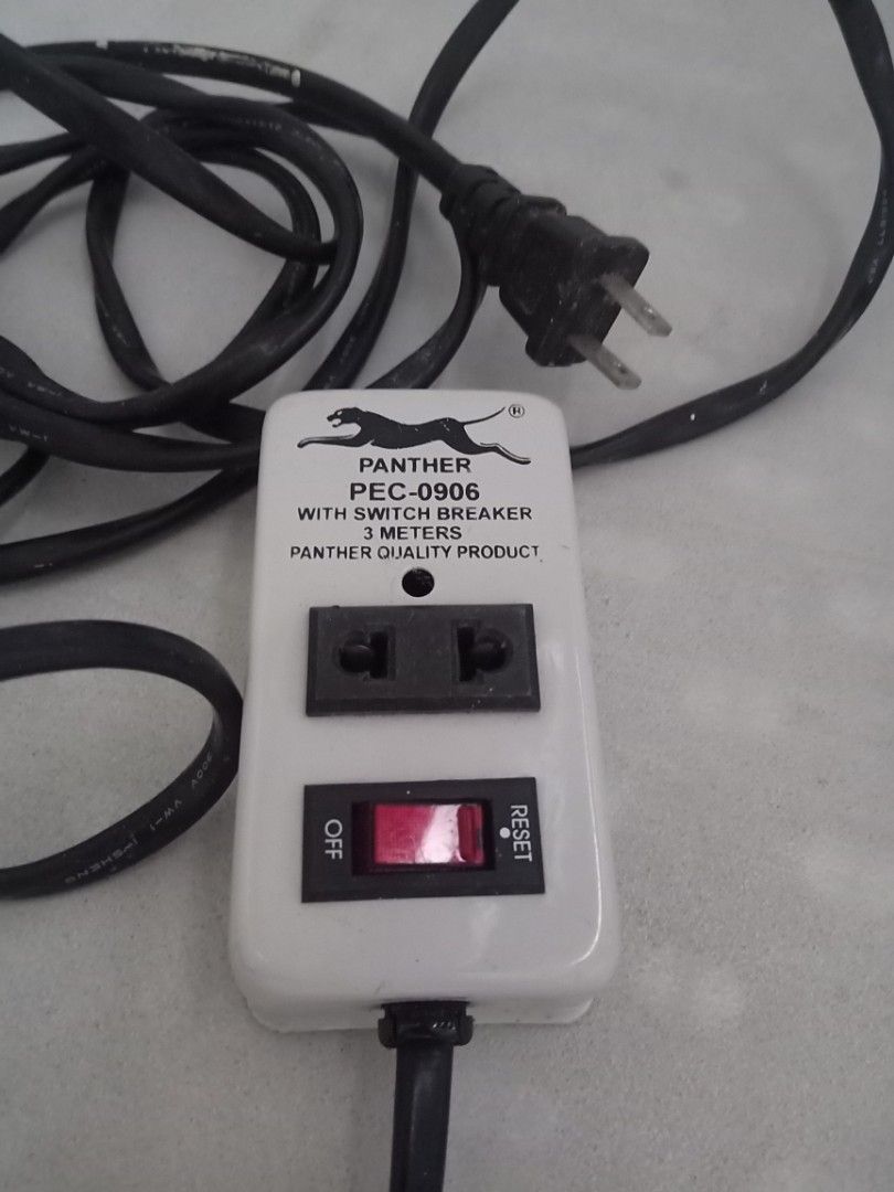 Panther Extension Cord with Switch Breaker 2 Outlet Set 3M PEC0906, TV