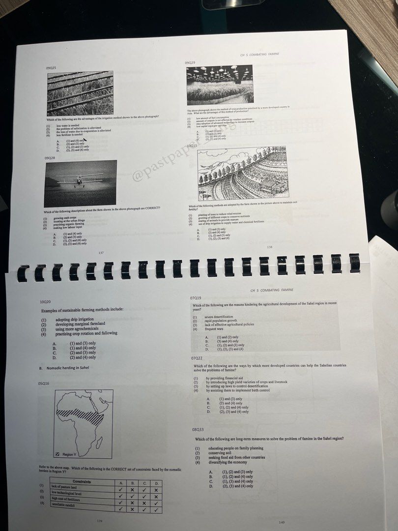 Pastpaper king geography by topic past paper, 興趣及遊戲, 書本 & 文具, 教科書