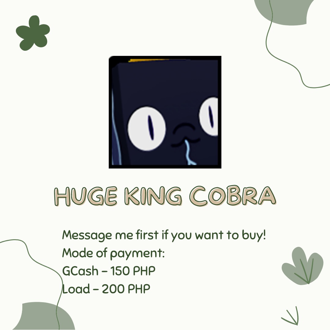 PET SIMULATOR X HUGE KING COBRA, Video Gaming, Video Games, Others on