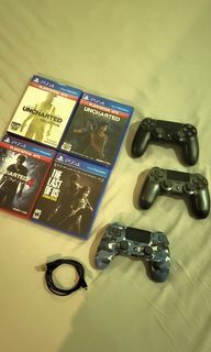 PS4 Slim 1TB + 4 Free Games + 3 Controllers 💯