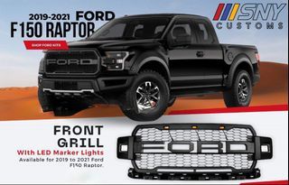 Raptor F150 Grille with amber led DRL f 150