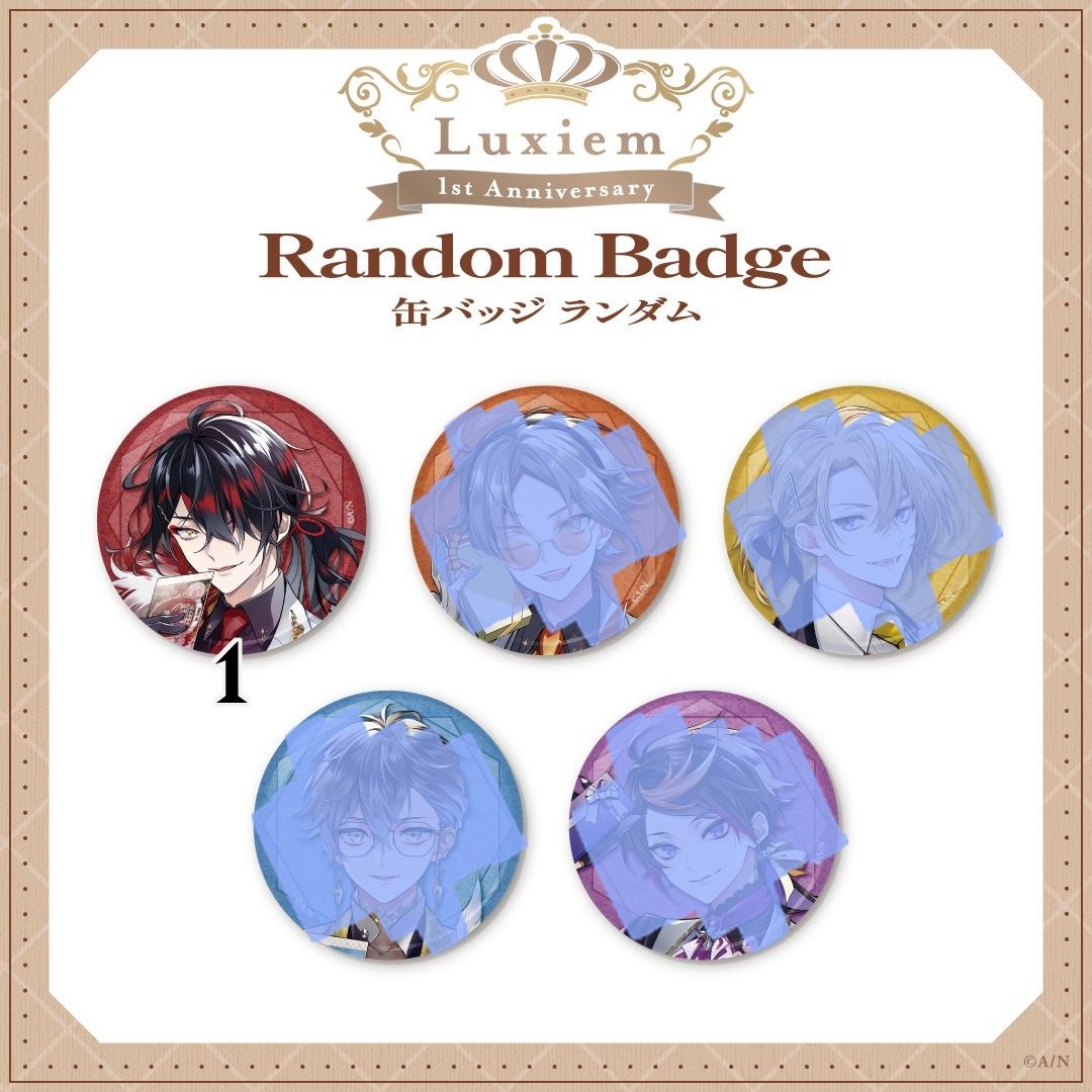 [Ready Stock] Nijisanji EN Luxiem 1st Anniversary Goods (Can Badge) / Vox  Akuma / 一週年紀念徽章