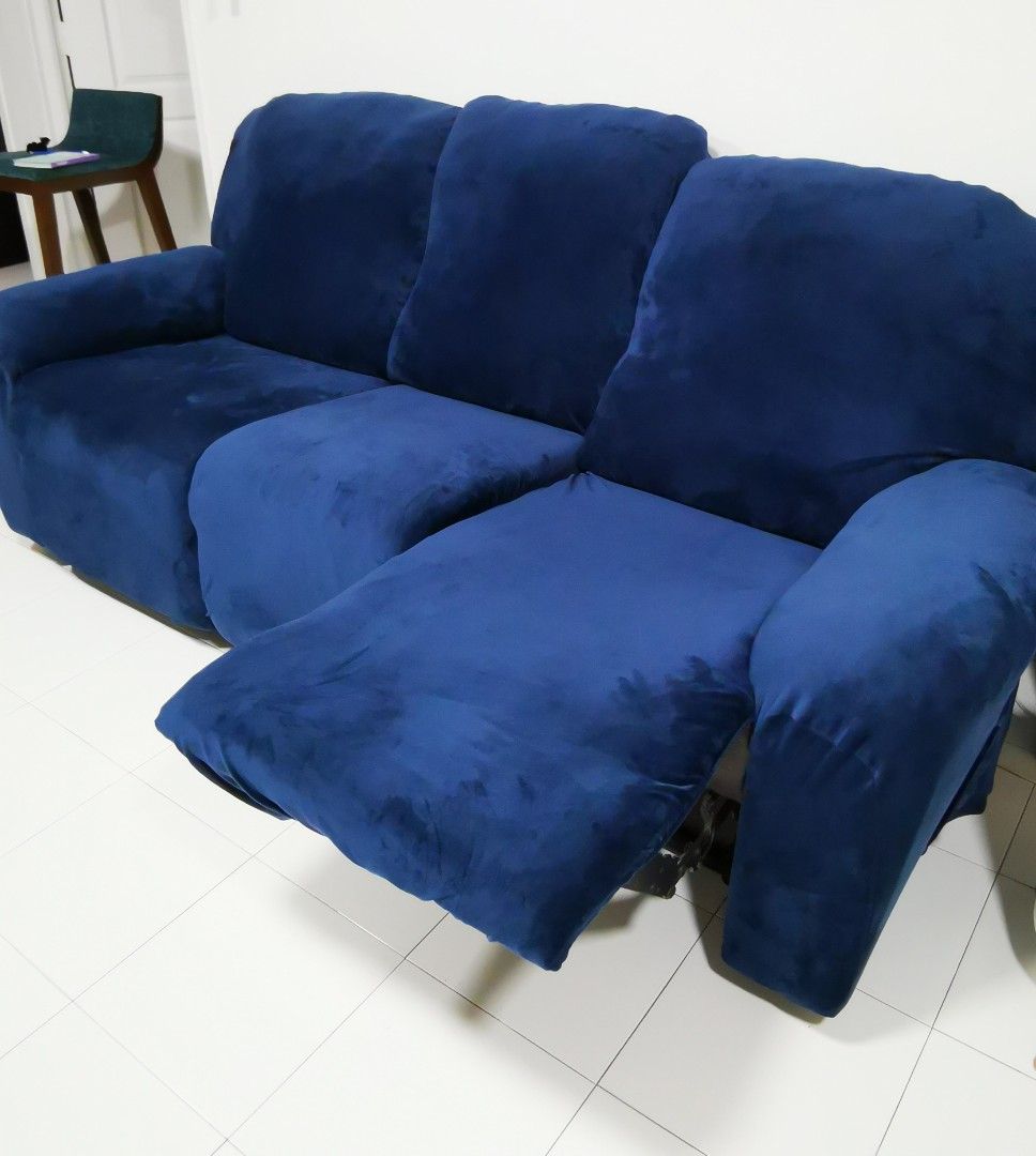 Recliner leather sofa 3 seater, Furniture & Home Living, Furniture
