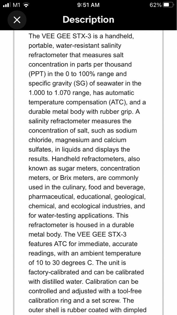 Refractometer Saltwater Coral Reef Aquarium Fish Tank Marine Fish Test , Pet Supplies, Homes