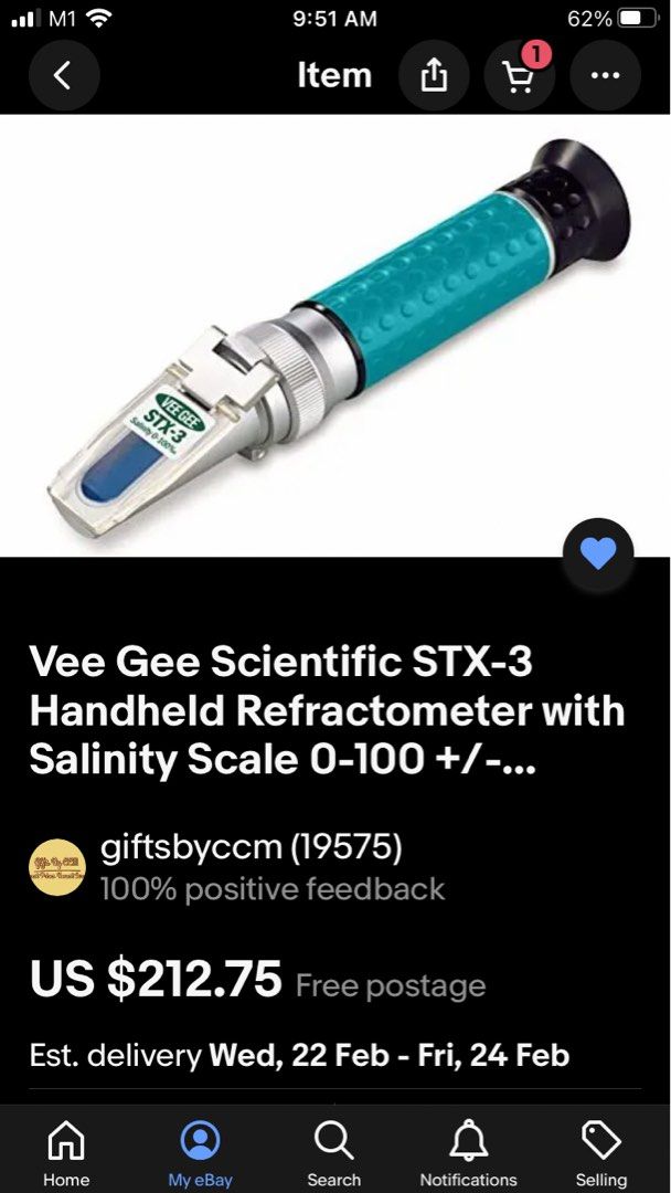 Refractometer Saltwater Coral Reef Aquarium Fish Tank Marine Fish Test , Pet Supplies, Homes