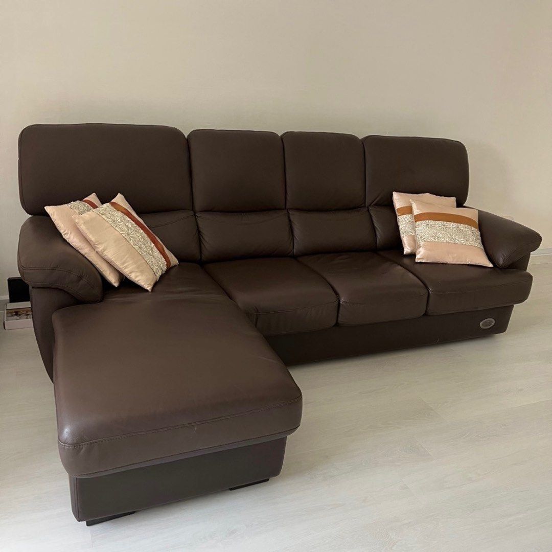 Seahorse L shape leather sofa, Furniture & Home Living, Furniture, Sofas on Carousell