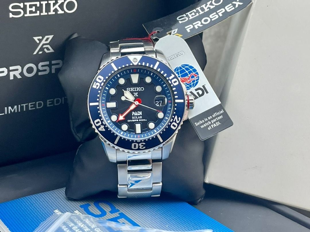 Seiko SNE435P1 Prospex PADI Special Edition Solar Diver's 200M, Luxury,  Watches on Carousell