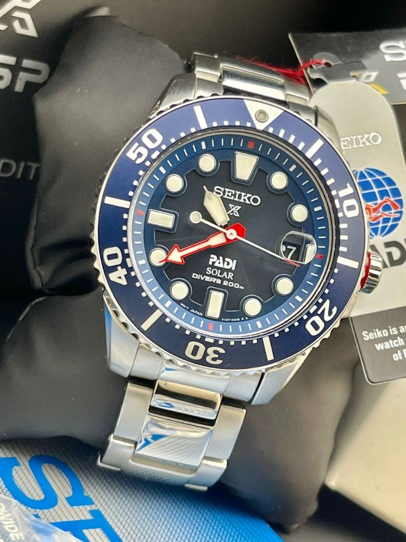 Seiko SNE435P1 Prospex PADI Special Edition Solar Diver's 200M, Luxury,  Watches on Carousell