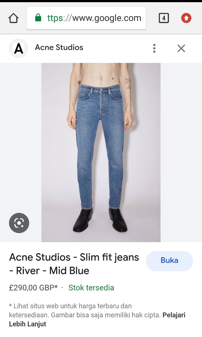 Acne Studios - Slim fit jeans - River - Mid Blue