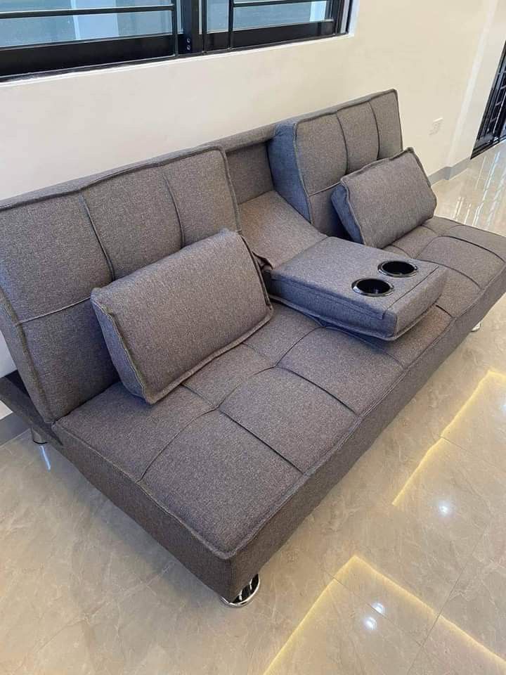 Sofa bed with cup holder, Furniture & Home Living, Furniture, Sofas on
