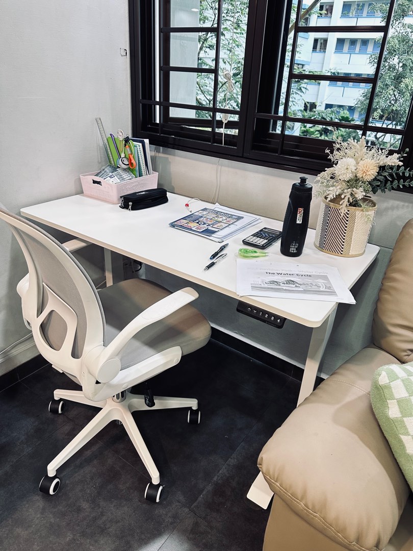 Squirrey Electric Height Adjustable Desk Smart Standing Table with 4