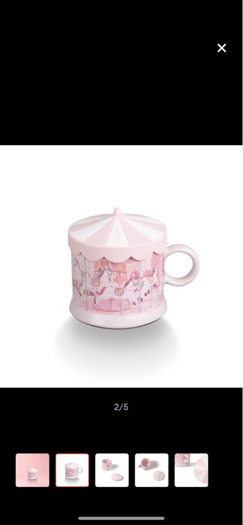 Starbucks Carousel cherry blossom Mug with Lid 12oz, Furniture & Home ...