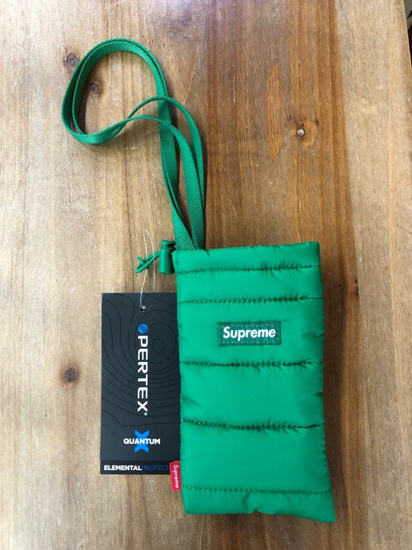 Supreme 22FW /puffer Neck pouch, 男裝, 袋, 腰袋、手提袋、小袋  