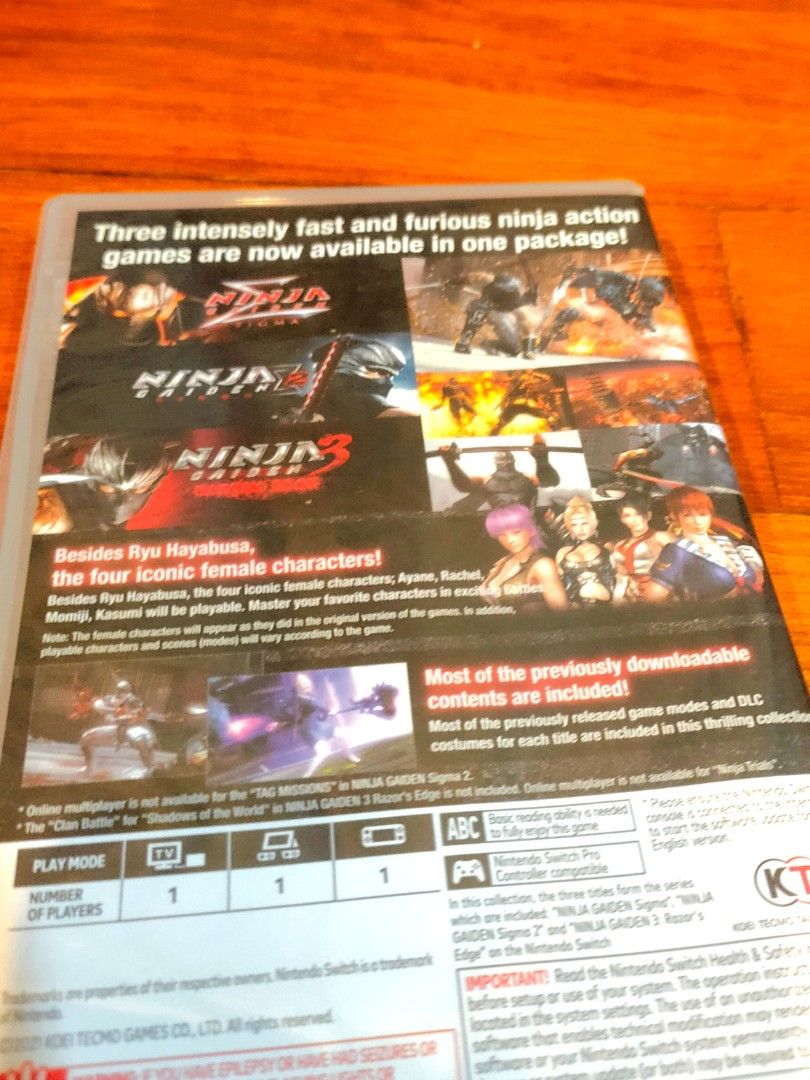 (3 Games + DLCs) Switch Ninja Gaiden Collection, Video Gaming, Video