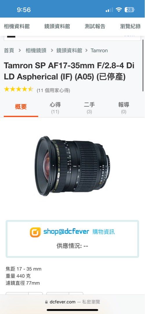 Tamron SP AF17-35mm F/2.8-4 Di LD Aspherical (F)（A05) for Nikon