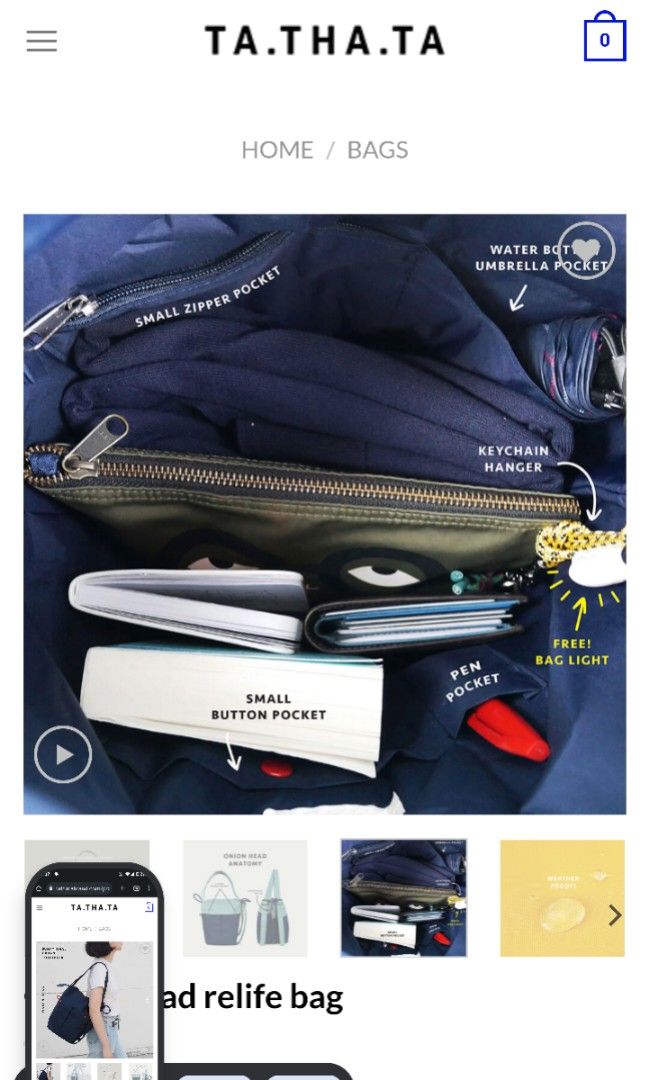 Tathata onion head relief bag, Women's Fashion, Bags & Wallets