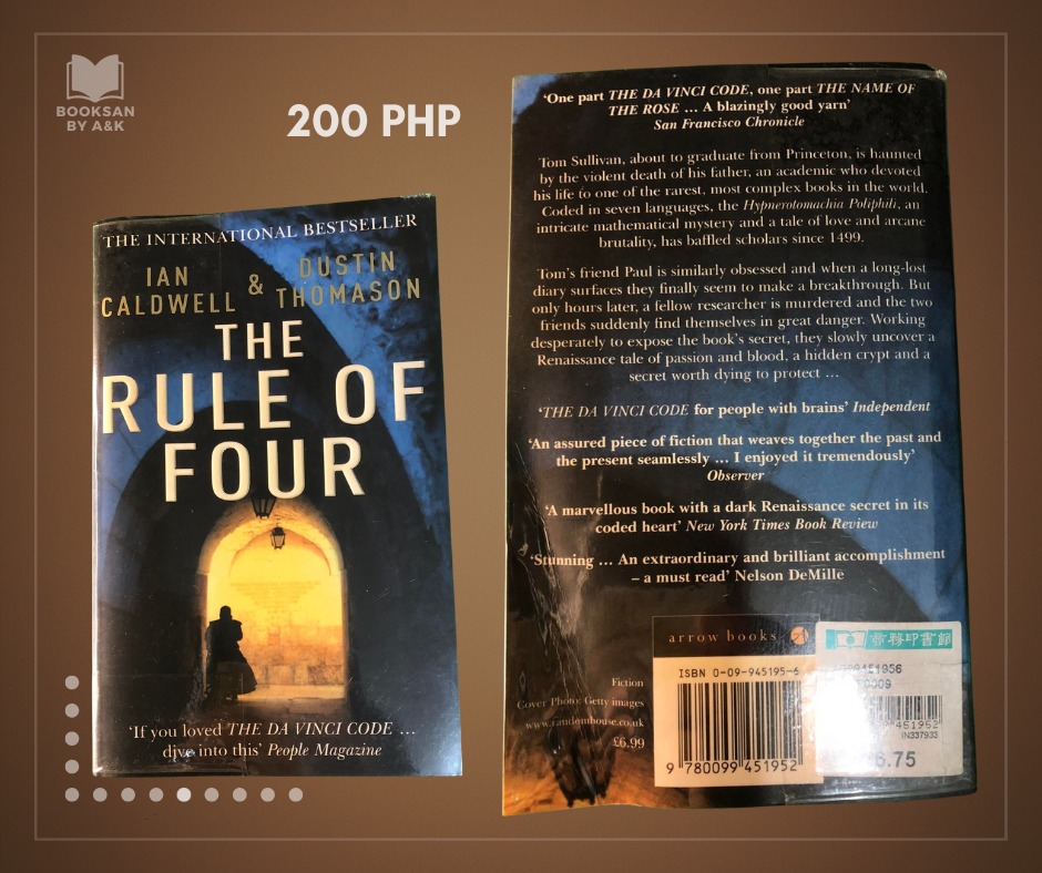The Rule of Four, Hobbies & Toys, Books & Magazines, Fiction & Non ...