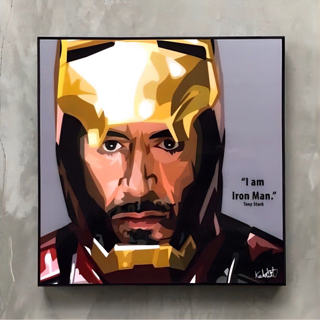 Tony Stark /Ironman 鐵甲奇俠/Iron Man /I Am Iron Man|Marvel /Mcu - Keetatat  Sitthiket Famous Popart /Pop Art - 泰國畫家畫作- 普普風藝術- 正版掛畫- 預購📦全新💙生日禮物🎁New  Year