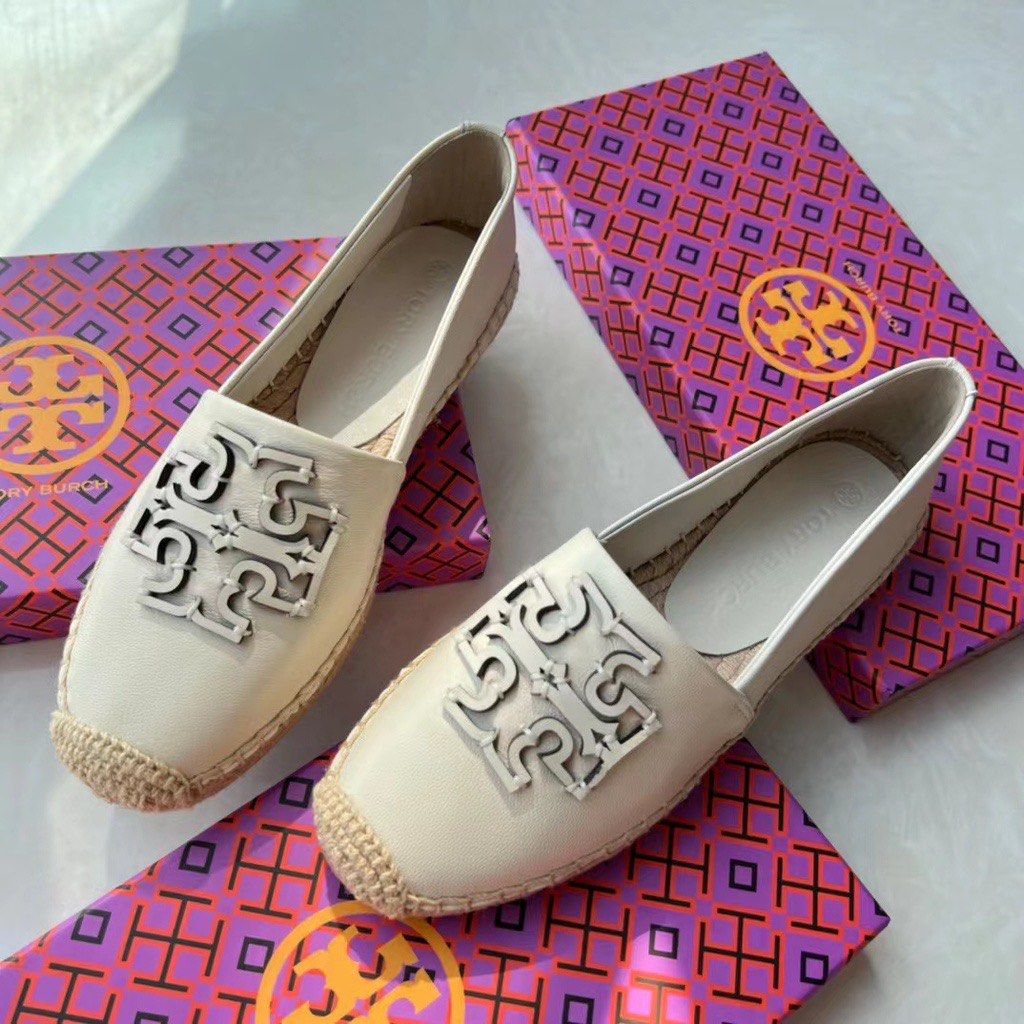 Tory Burch Espadrilles Flag Women Leather Shoes