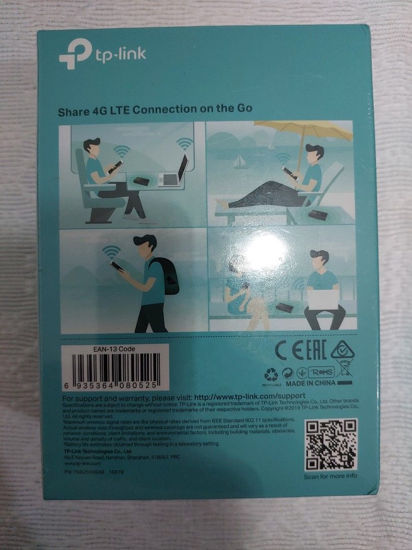 TPLink 4G LTE Mobile WiFi Sim Card Plug and Play M7350, Computers