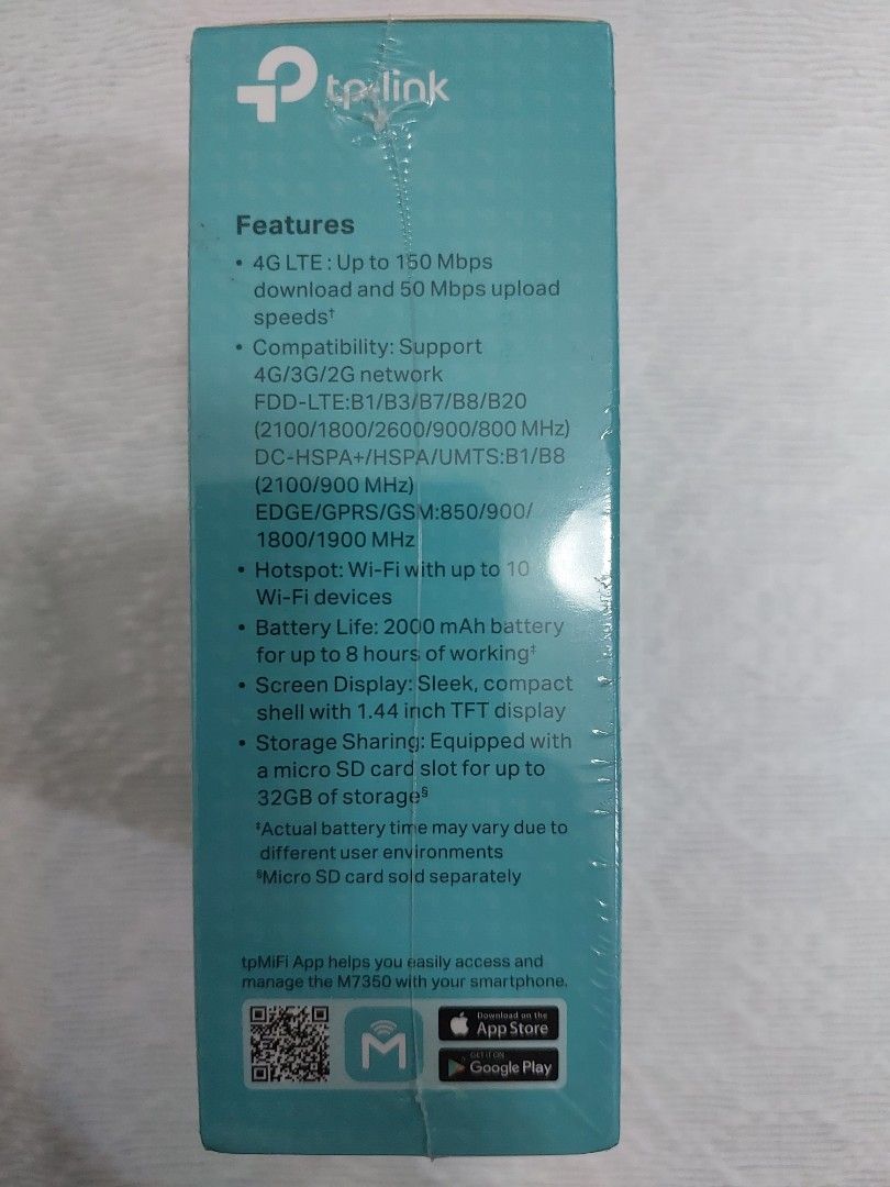 TPLink 4G LTE Mobile WiFi Sim Card Plug and Play M7350, Computers