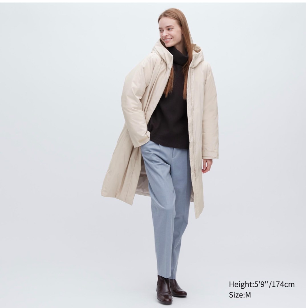Women hybrid down ultra warm long coat top