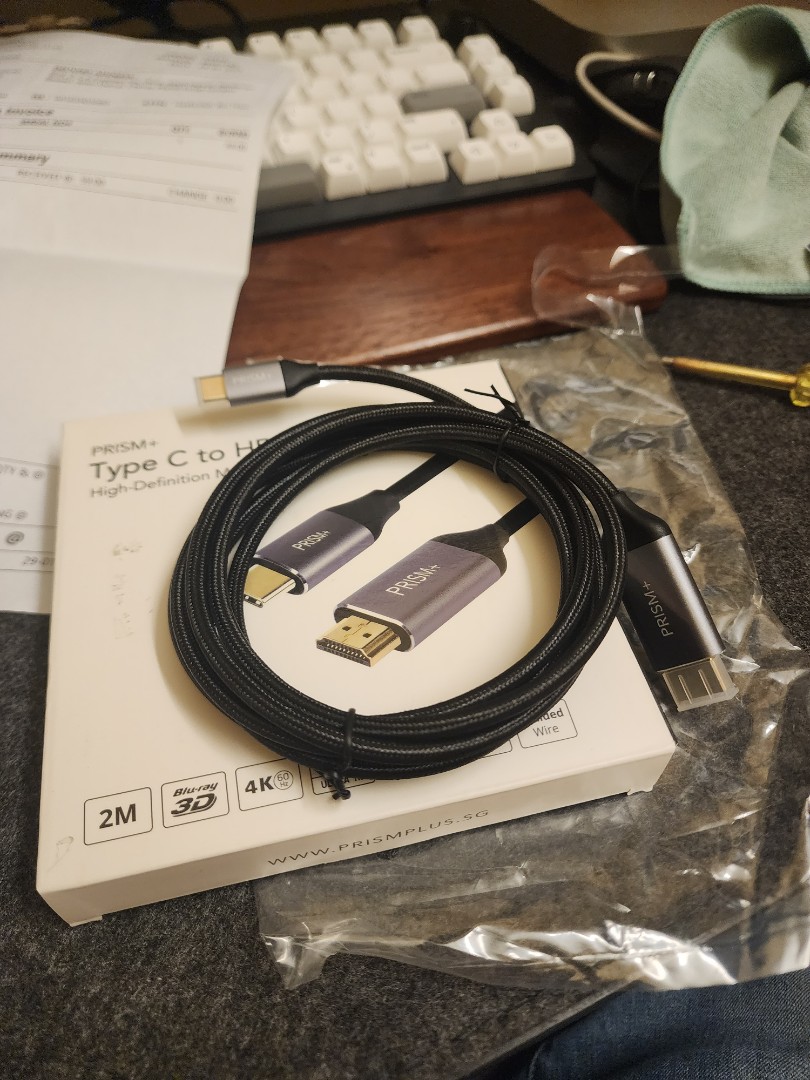 USB-C to HDMI  cable PRISM+, Computers & Tech, Parts & Accessories,  Cables & Adaptors on Carousell