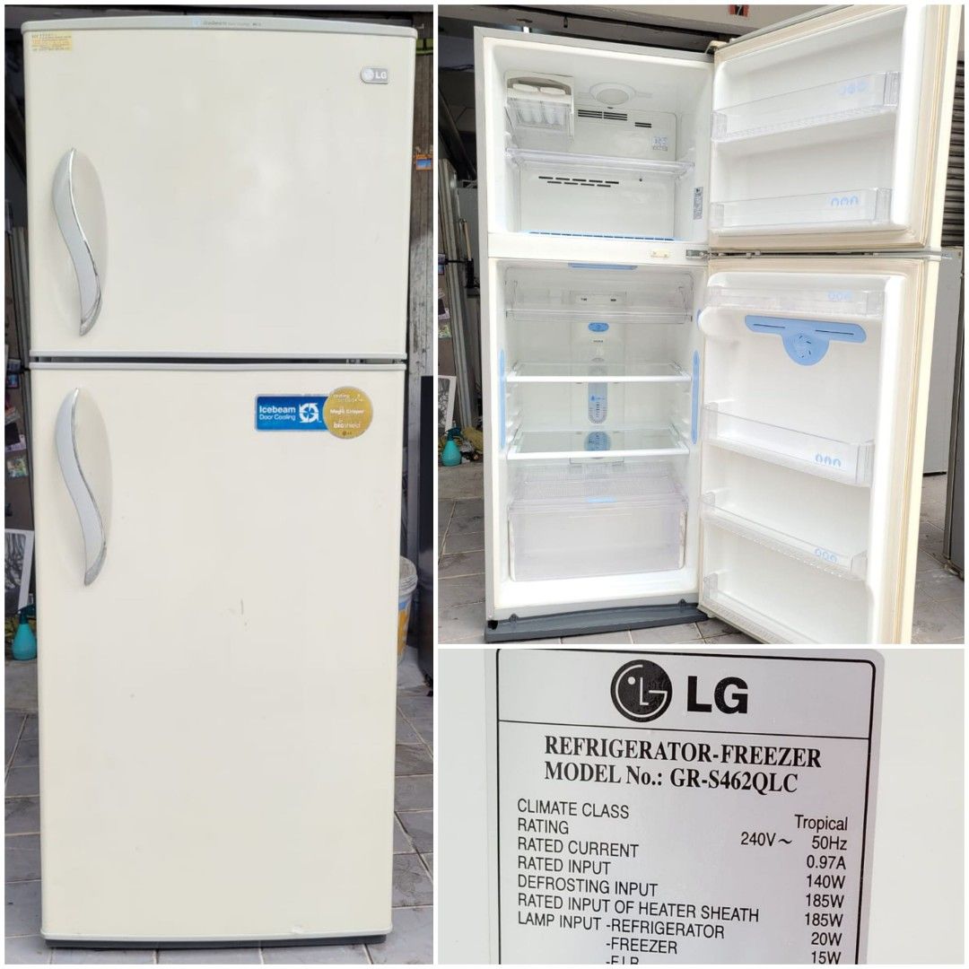 Used LG 2 doors fridge 450L, refrigerator peti sejuk peti ais, good