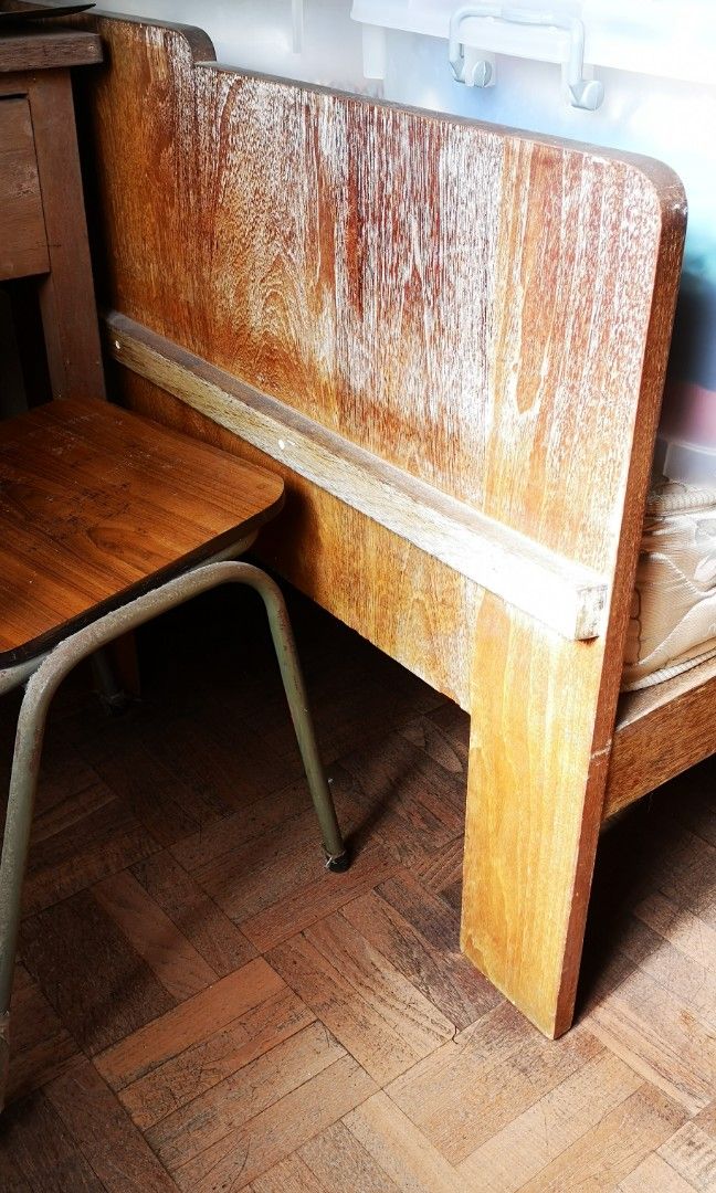 Vintage 70s bed frame, Furniture & Home Living, Furniture, Bed Frames