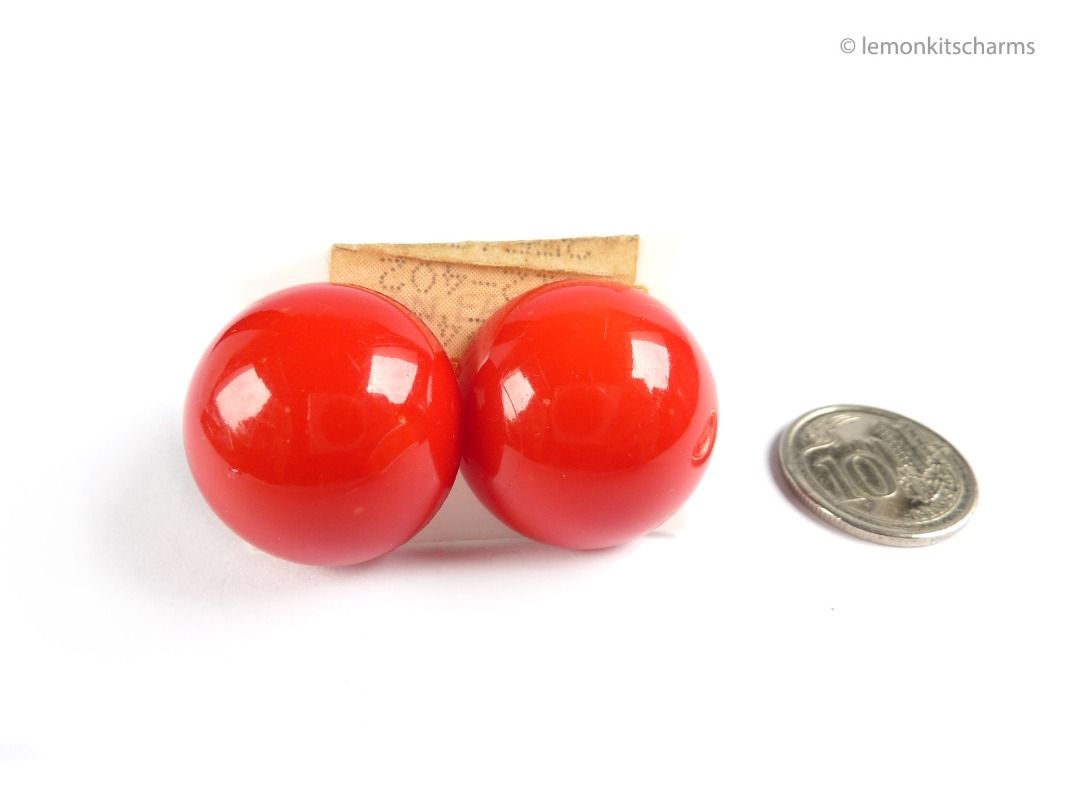 Red plastic hotsell earrings