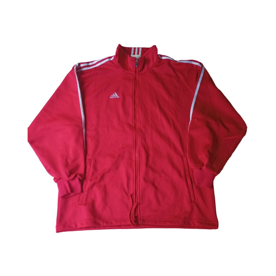 90s~00'S Adidas Jersey Track Jacket Men's L Size Vintage polyester black type Vintage Second Hand
