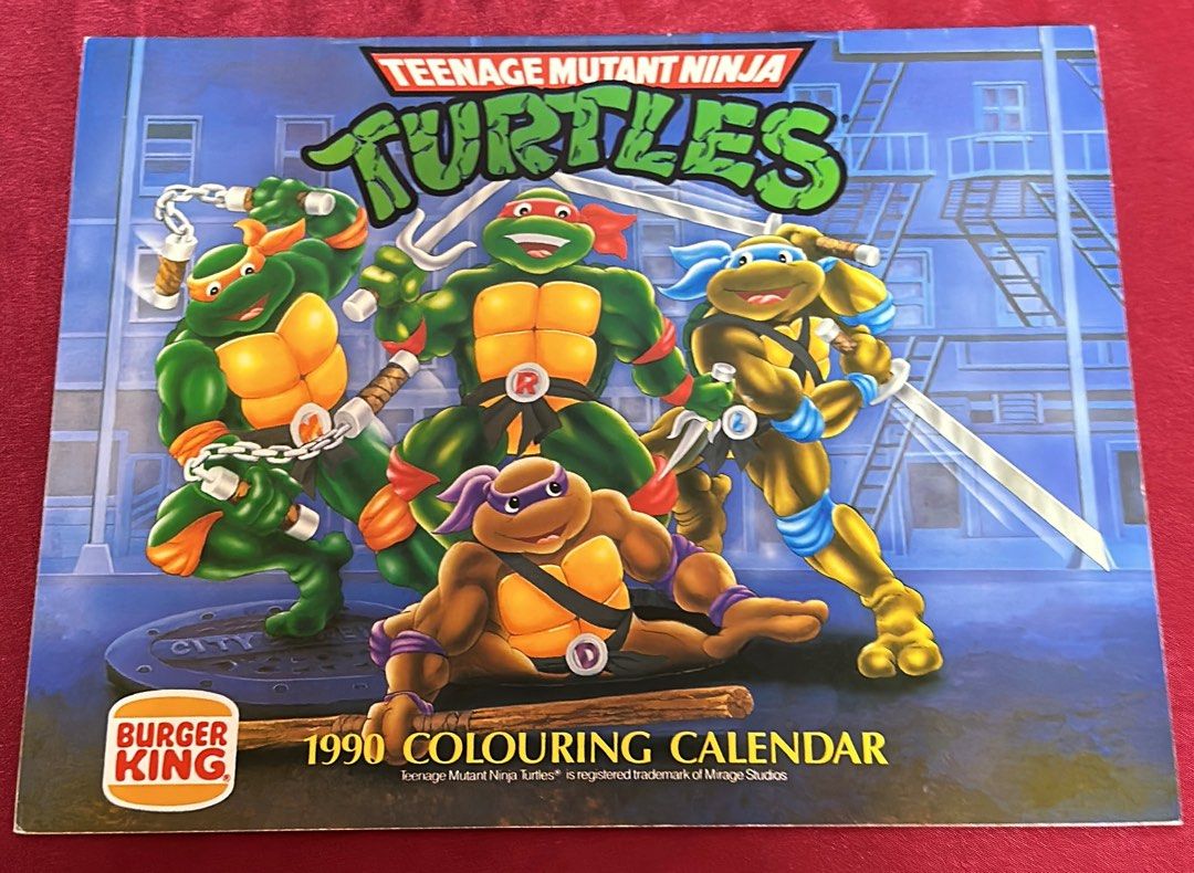 Vintage Singapore Burger King TMNT teenage mutant ninja turtle