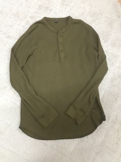 Waffle Henley Long Sleeve (Uniqlo)