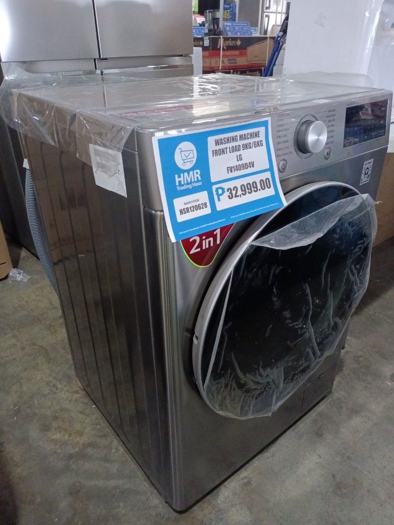 Washing Machine washer + dryer front load inverter 9kg/6kg FV1409D4V LG
