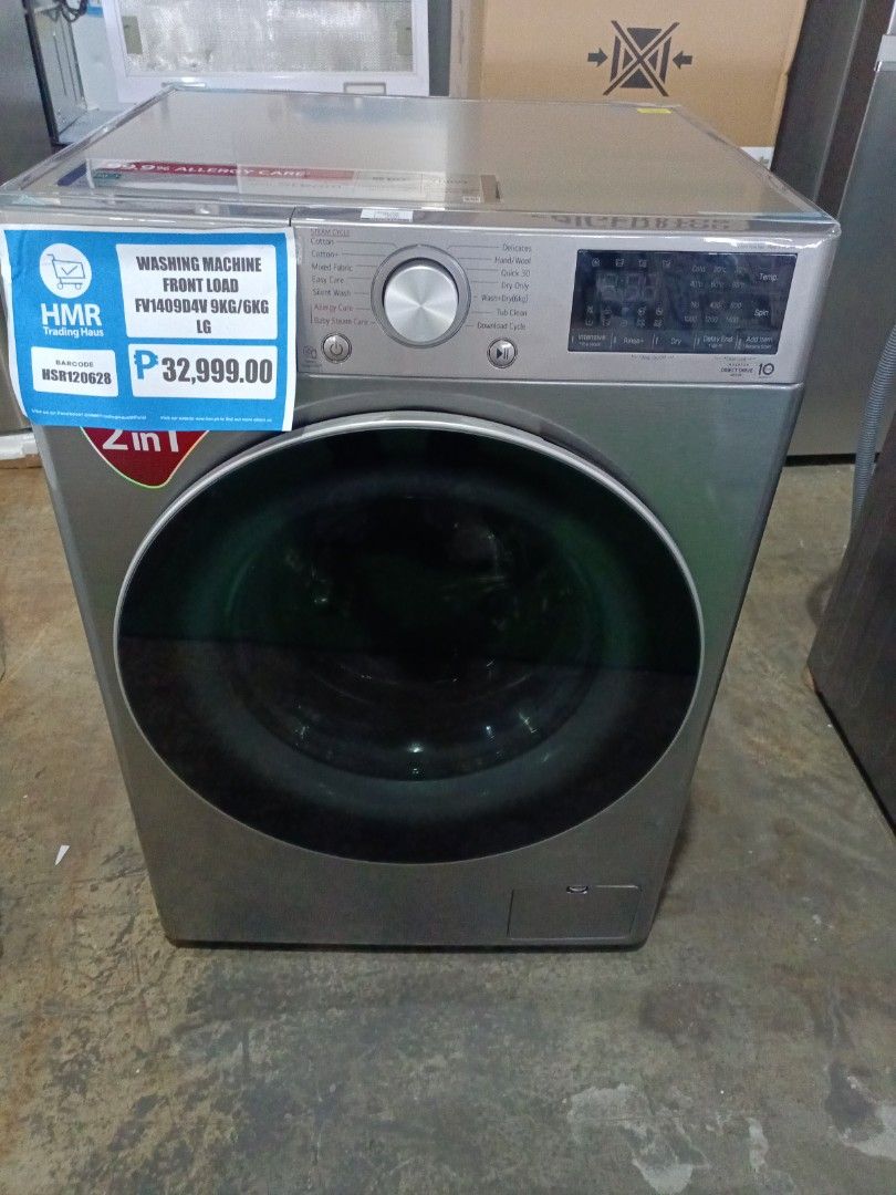 Washing Machine washer + dryer front load inverter 9kg/6kg FV1409D4V LG