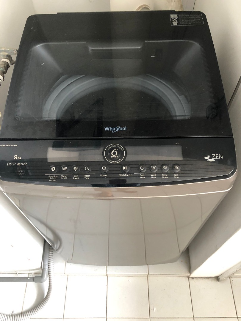 Whirlpool 9kg Top Load Washer Still Under Warranty till 2024!, TV & Home Appliances, Washing