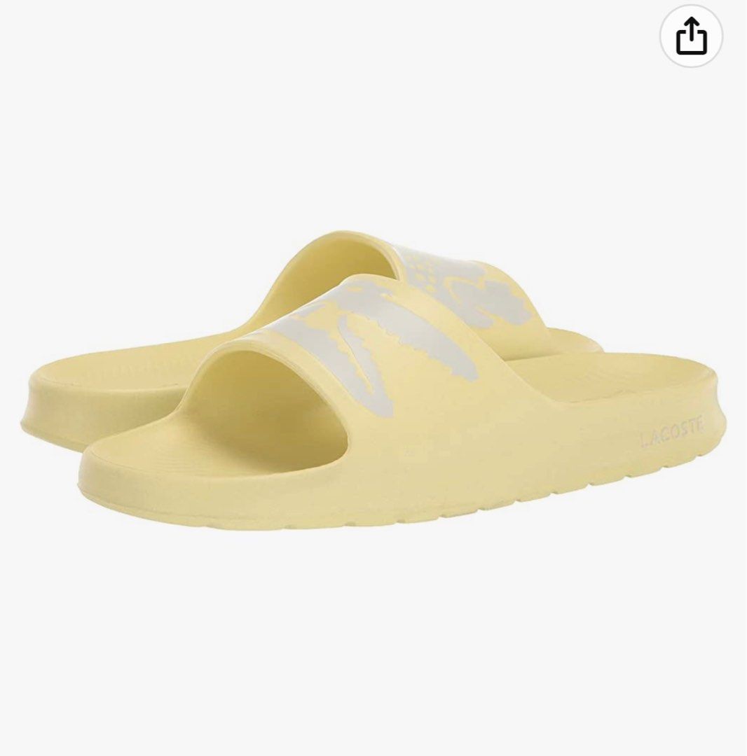 Yellow lacoste sales slides