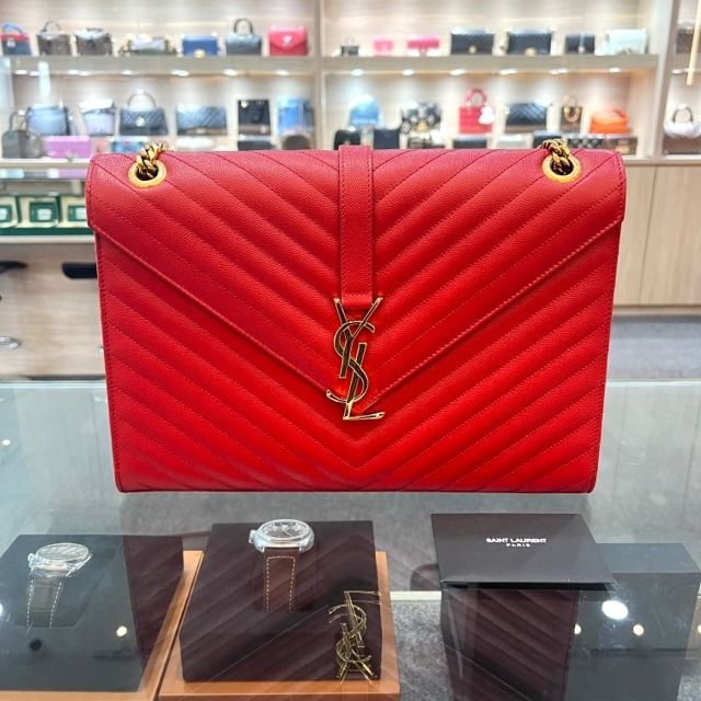 Authentic Ysl large envelope bag, Luxury, Bags & Wallets on Carousell