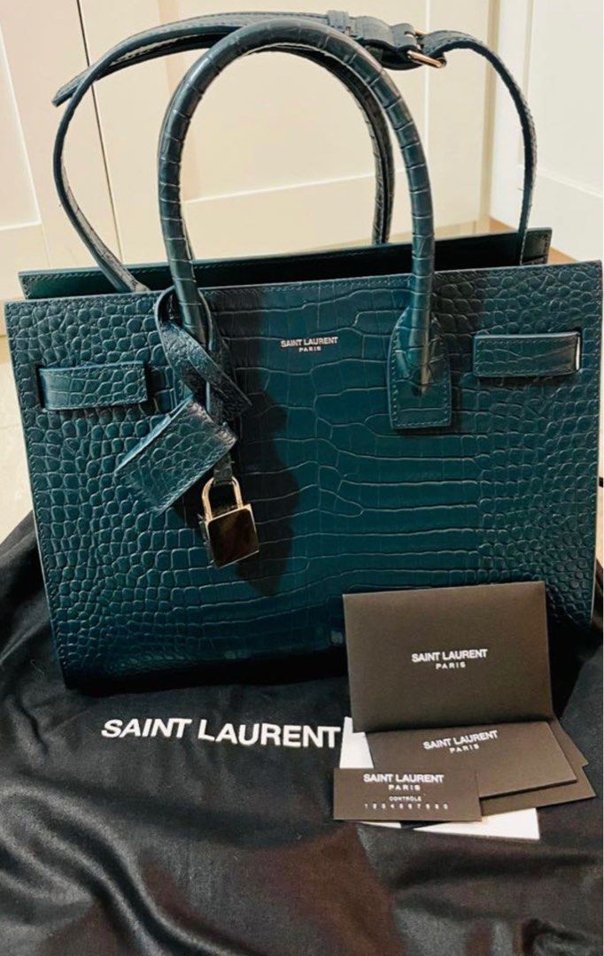 Saint Laurent, Bags, Sac De Jour Nano In Crocodile Embossed Leather