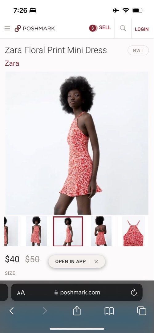 zara floral print mini dress