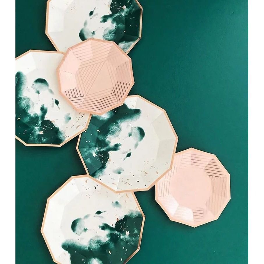 Designer paper shop plates napkins