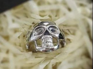 925 Skull Men's Ring