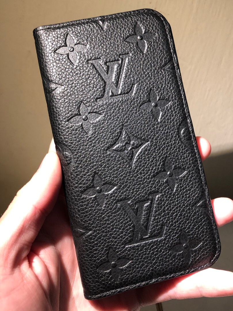 Louis Vuitton Monogram Empreinte iPhone X/XS Folio - Black Phone