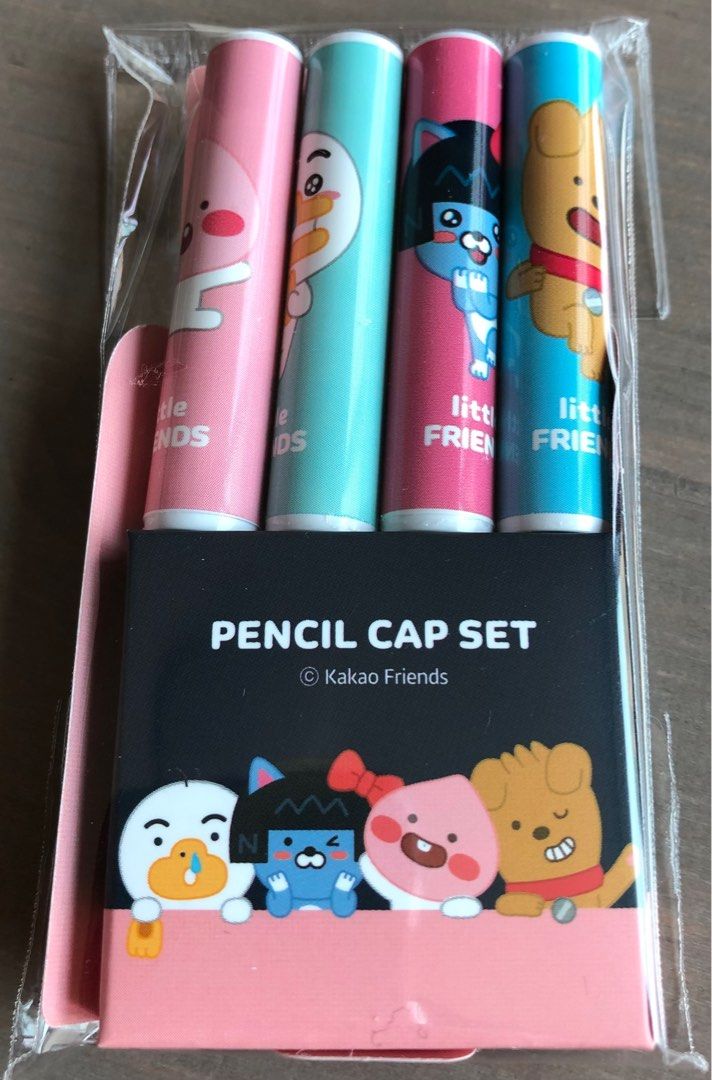 超特價! 韓國直送Kakao Friends Pencil Cap Set 鉛筆蓋/鉛筆套(一套四