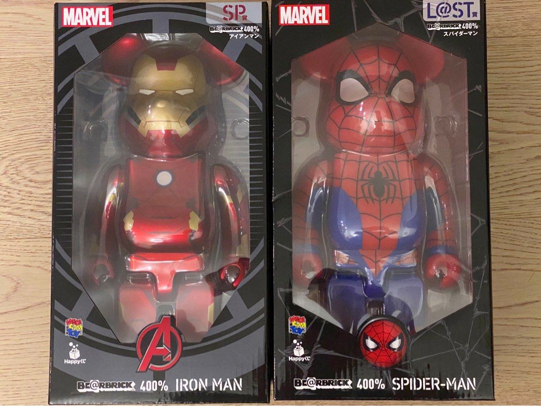 旺角信和Bearbrick 400% marvel 一番賞iron man spider sp賞last賞