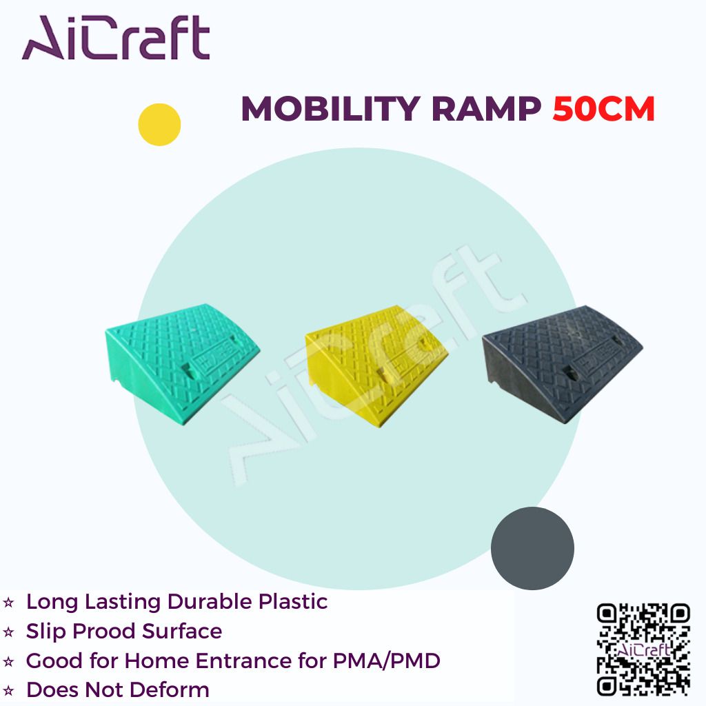 ♿ [SG STOCK] Mobility Ramp Width 50cm Height 3 5 7 9 11 13 cm Barrier ...