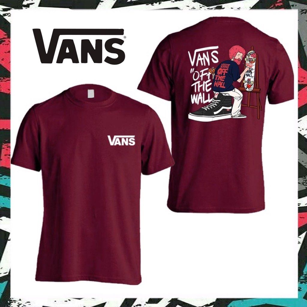 Maroon vans shirt online