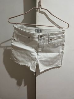 Abercrombie Denim White Shorts (Simone High Rise Short)